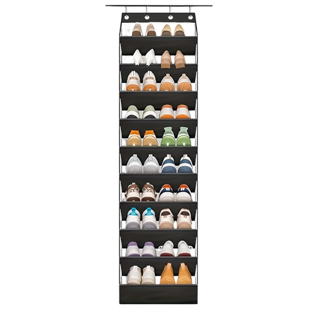Tatyoon Over the Door Shoe Organiser, Black 20 Pairs