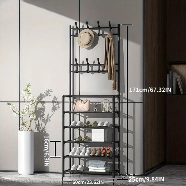 Ararat Free Standing Metal Shoe Rack image 1
