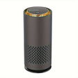 Compact black portable air purifier and ioniser, 15.2 cm tall