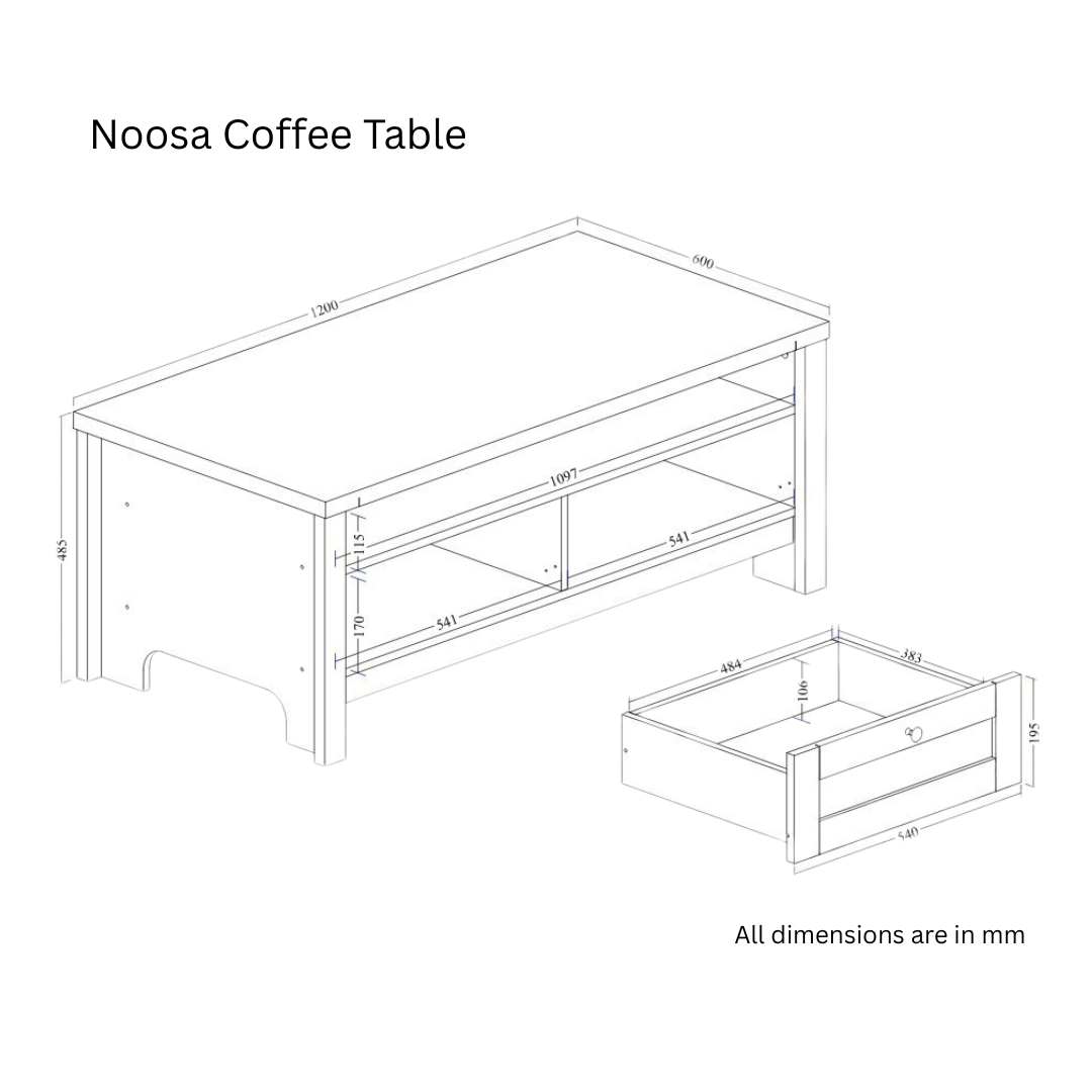 Tallarook Coffee Table, White Oak
