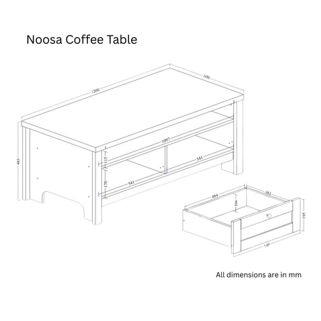 Tallarook Coffee Table, White Oak