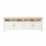 Lefroy 180cm Entertainment Unit, White and Oak