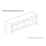Lefroy 180cm Entertainment Unit, White and Oak