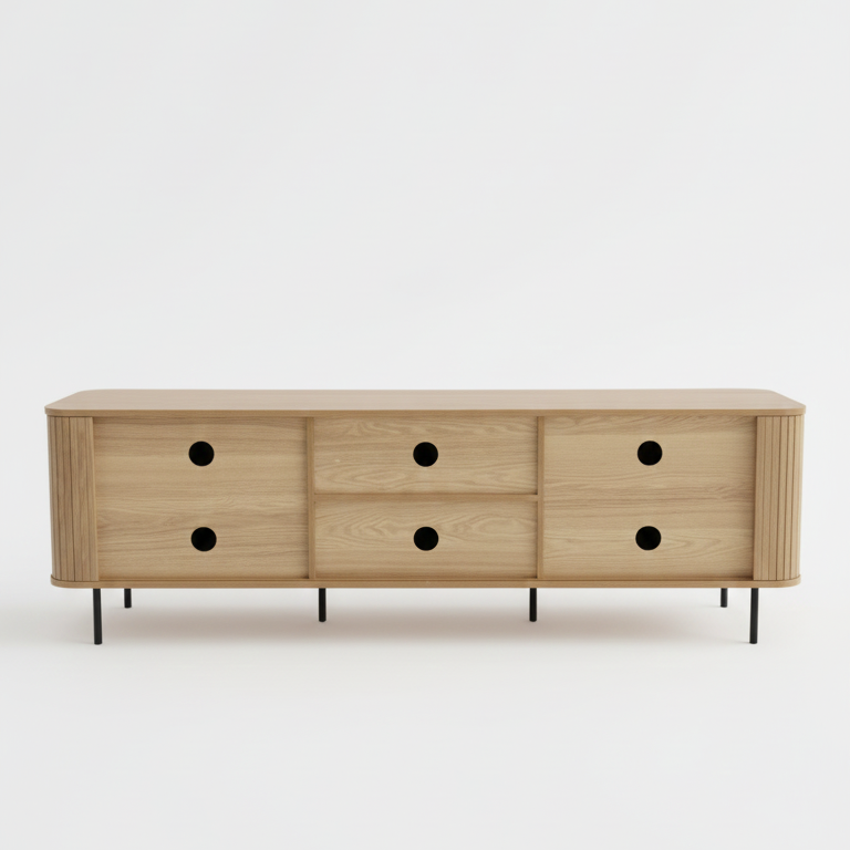 Rocherlea 180cm Entertainment Unit, Natural Oak