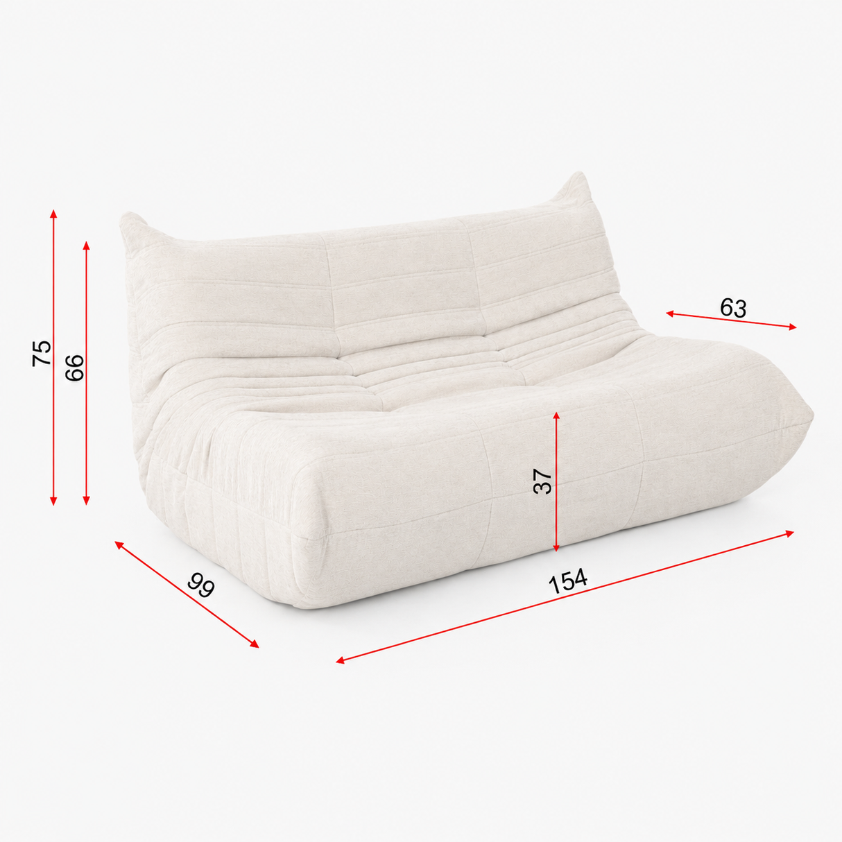Calella 2 Seater Sofa, Beige
