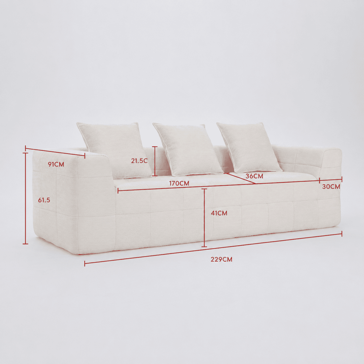 Tossa 3 Seater Sofa