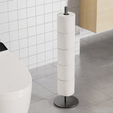 Full height view of the 66 cm freestanding toilet paper holder in black