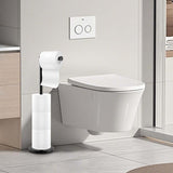 Side profile of the two tier iron roll stand showing its slim depth