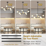 Modern Sputnik Chandelier 8 Light Adjustable Ceiling Light Fixture view 2