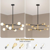 Modern Sputnik Chandelier 8 Light Adjustable Ceiling Light Fixture view 6
