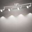 Four way black nickel GU10 rotatable ceiling spotlight