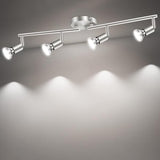 Four way black nickel GU10 rotatable ceiling spotlight