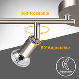 Four way black nickel GU10 rotatable ceiling spotlight