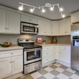 Six way nickel GU10 rotatable ceiling spotlight