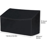 Bench Cover Oxford 210D, Black 132 x 68 x 91cm