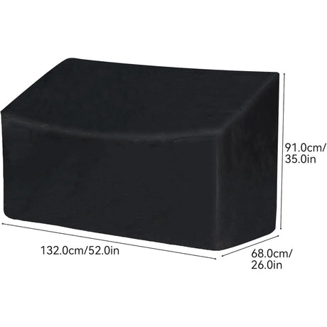 Bench Cover Oxford 210D, Black 132 x 68 x 91cm