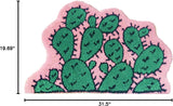 Cactus design plush kids play mat detail