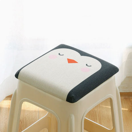 Square memory foam stool cushion with Goose design