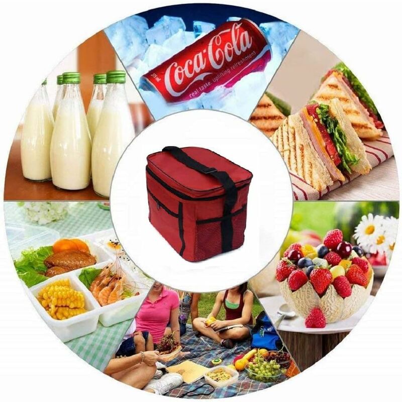 Haycock Insulated Cooler Bag, 10L, Red