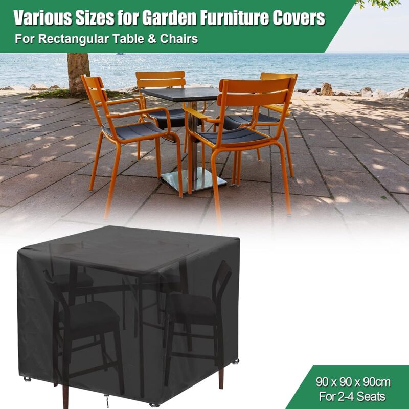 Square Outdoor Table Cover Oxford 420D, 90cm