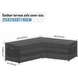 L Shape Corner Sofa Cover Oxford PU Coated 215 x 215 x 87cm