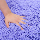 Close up of the fine microfibre chenille strands forming the shaggy pile