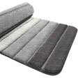 Extra soft grey microfibre bath mat 40 x 60 cm