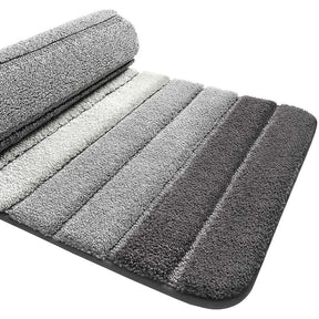 Extra soft grey microfibre bath mat 40 x 60 cm