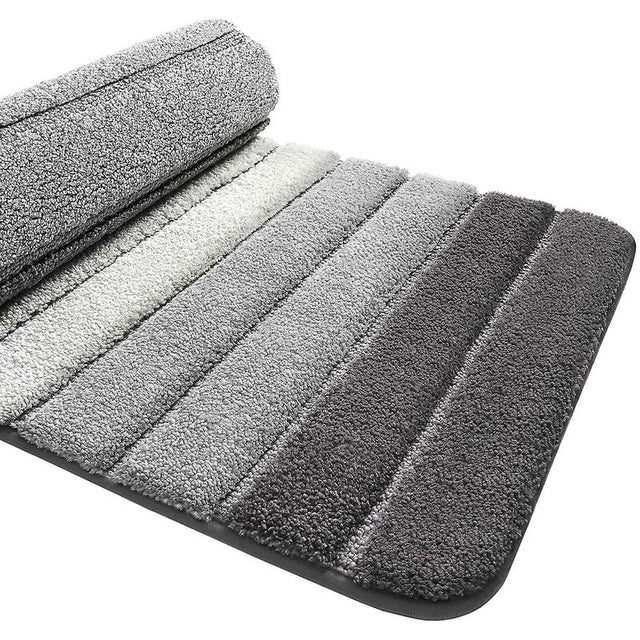 Extra soft grey microfibre bath mat 40 x 60 cm