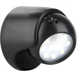 Battery motion sensor wall light with rotating head mounted by a porch