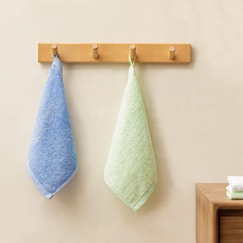 Bamboo fibre baby face towels multicolour set