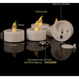 Pack of 24 warm white LED flameless tea light candles