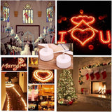 Pack of 24 warm white LED flameless tea light candles