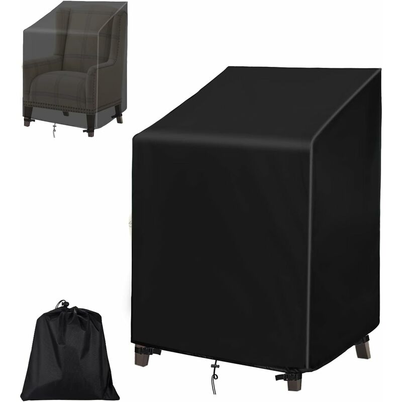 Stacking Chair Cover Oxford 210D, Black 68 x 68 x 80 to 120cm