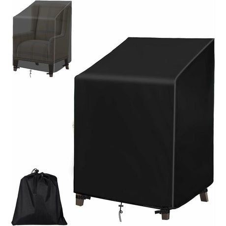 Stacking Chair Cover Oxford 210D, Black 68 x 68 x 80 to 120cm