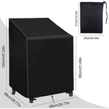 Stacking Chair Cover Oxford 210D, Black 68 x 68 x 80 to 120cm