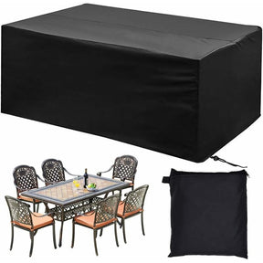 Rectangular Table Cover 210T Polyester, Black 200 x 160 x 70cm