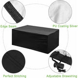 Rectangular Table Cover 210T Polyester, Black 200 x 160 x 70cm