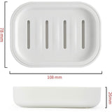 Soap dish separated into its slotted insert and drainage base tray