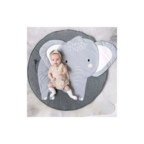 Round elephant design kids play and crawling mat, 90cm