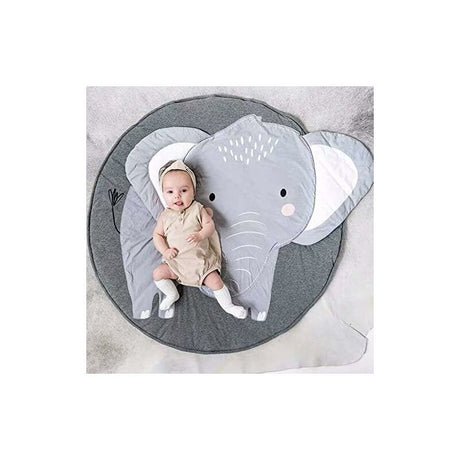 Round elephant design kids play and crawling mat, 90cm