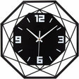 Wood and metal wall clock 30cm front view