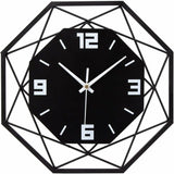 Wood and metal wall clock 30cm front view