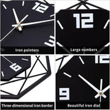 Wood and metal wall clock 30cm detail of dial