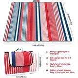 Coniston Waterproof Picnic Blanket, Stripe, Extra Large 200x200cm