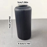 Spoleto Ceramic Vase, Matte Black