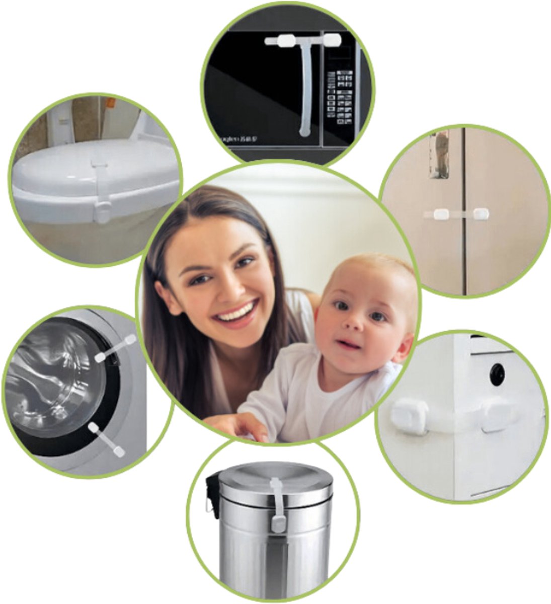 Child Safety Cabinet Locks, Adhesive 10 Pack
