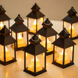 Specchia Decorative LED Lanterns, Black, 2 Pack