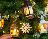 Specchia Decorative LED Lanterns, Black, 2 Pack
