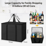Nelson Insulated Reusable Grocery Bags, 2pcs, 40 x 33 x 23cm